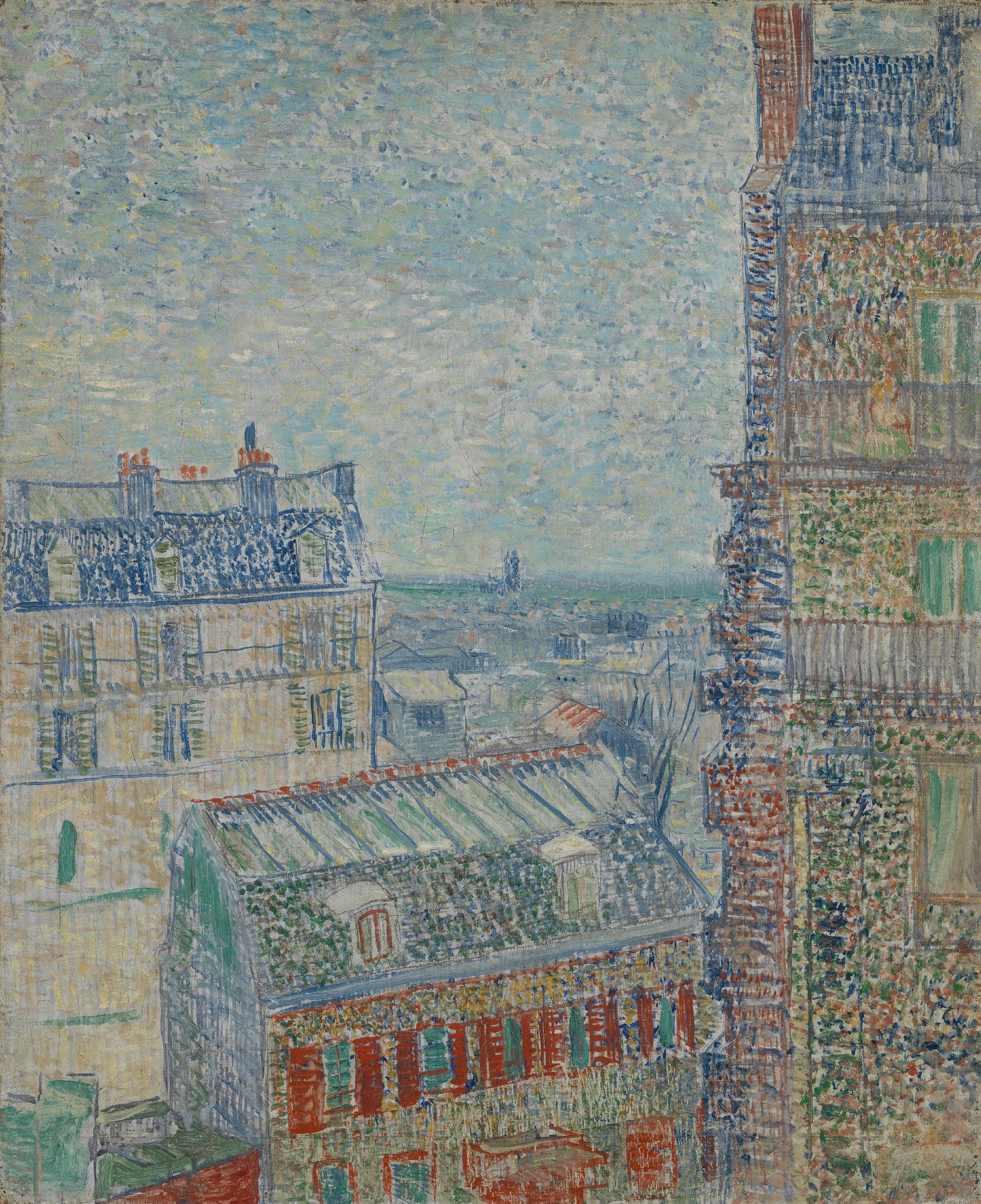 Vue depuis l’appartement de Theo rue Lepic F341 de Vincent van Gogh, Van Gogh Museum