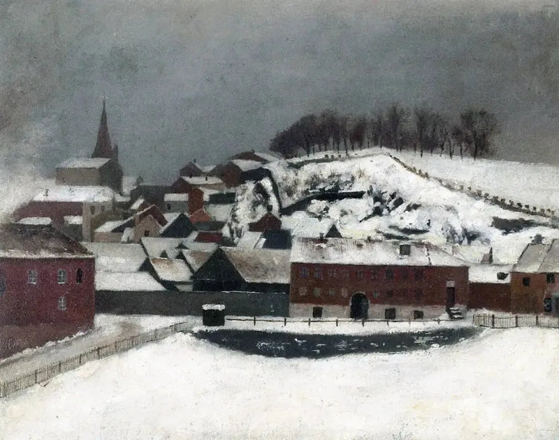 Udsigt fra Fossveien 7 mod Bergfjerdingen - Edvard Munch