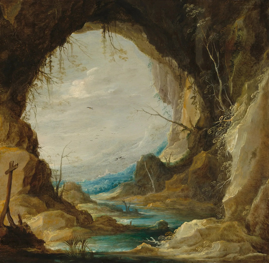 Udsigt fra en hule - David Teniers den Yngre