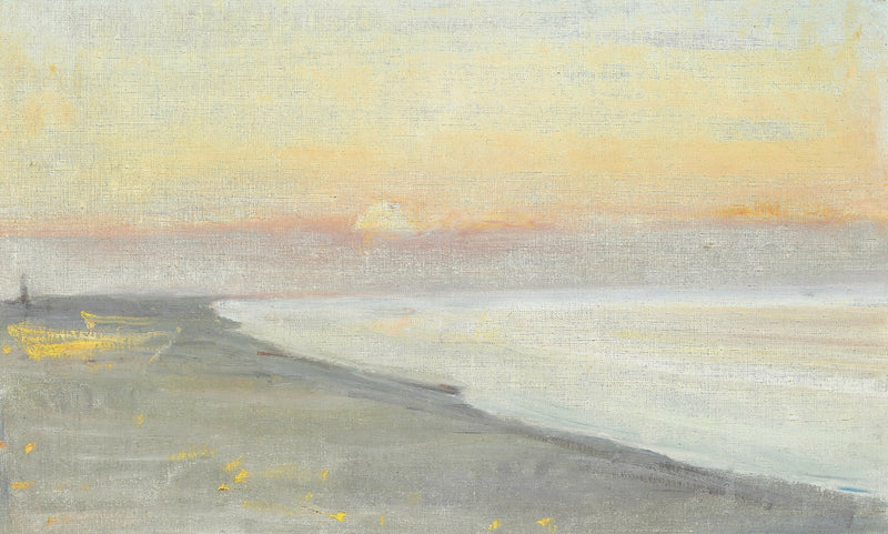 Udsigt fra en strand i skumringen, Skagen. - Michael Peter Ancher