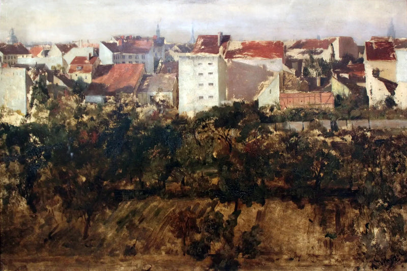 Bagudskupler af bygningerne - Adolph von Menzel