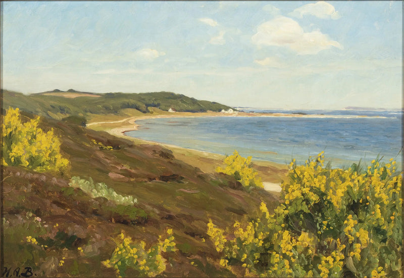 Udsigt over bjergene Legind, Mors i Danmark - H. A. Brendekilde