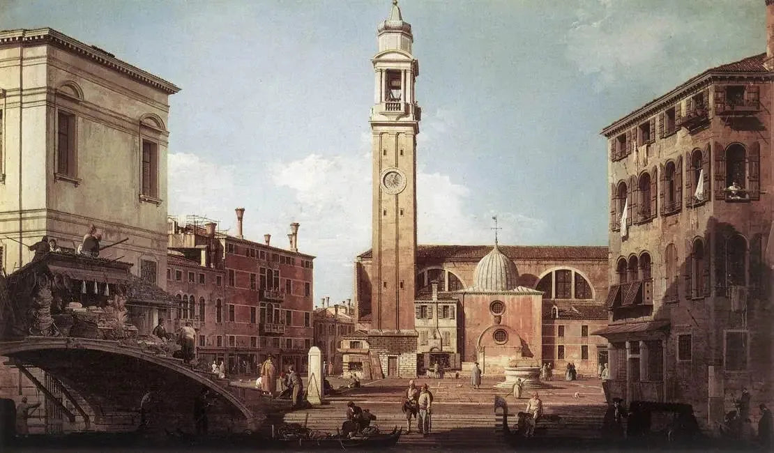Vue du camp des Saints Apôtres - Canaletto image 1 reproduction artisanale de tableau