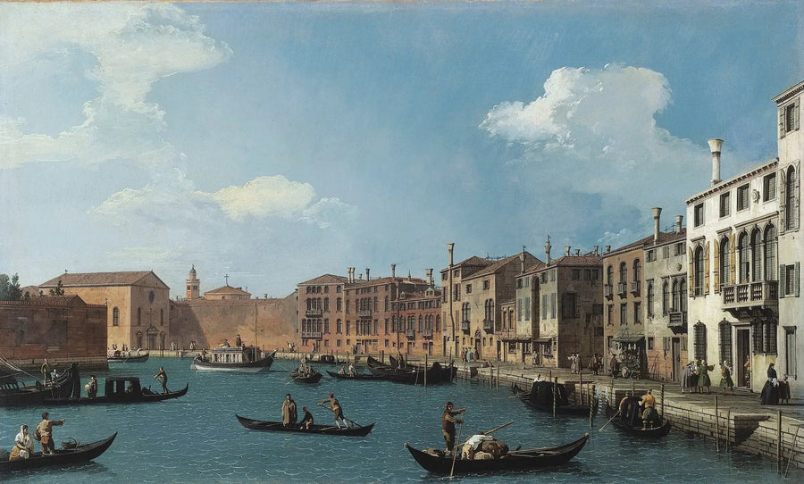 Udsigt over Santa Chiara-kanalen, Venedig - Canaletto