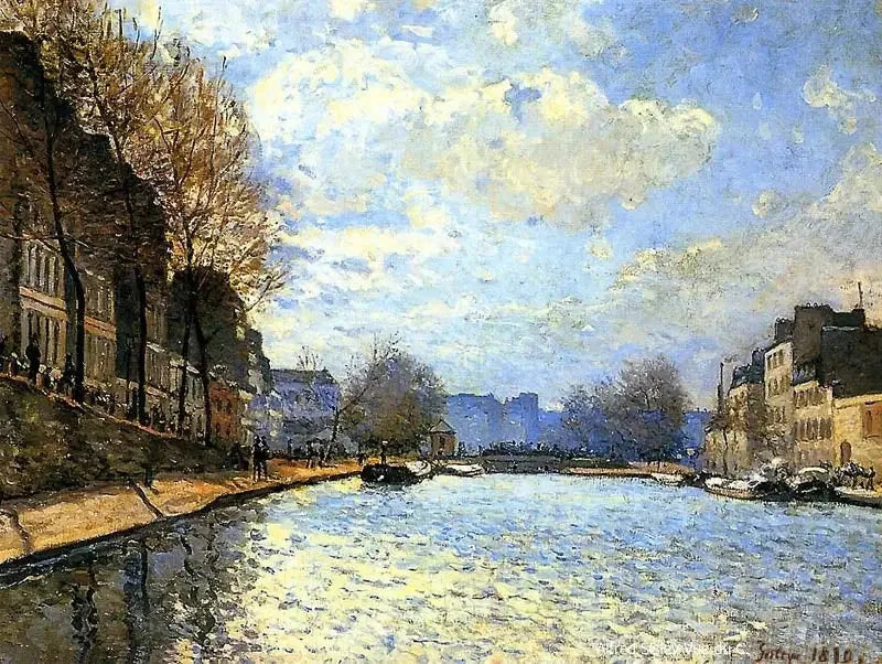 Udsigt over Saint-Martin-kanalen - Alfred Sisley