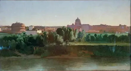 Udsigt over Château Saint-Ange - Jean-Baptiste Camille Corot