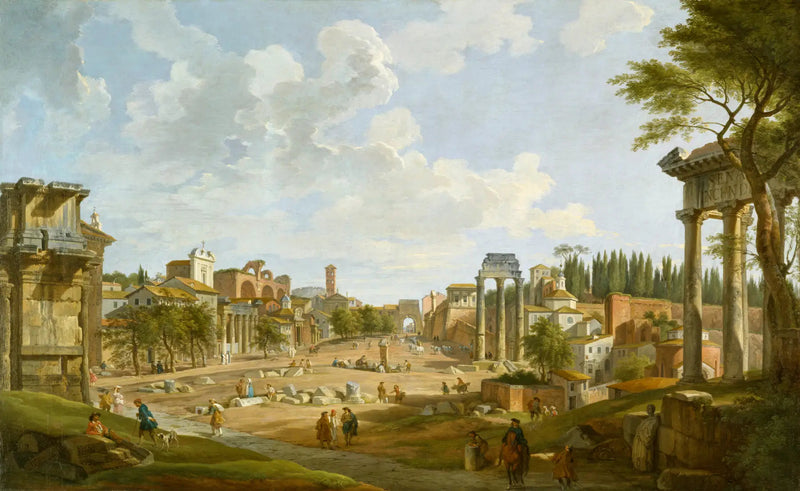 Udsigt over det romerske forum - Giovanni Paolo Panini