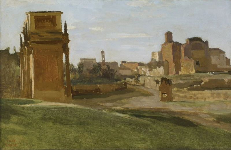 Udsigt over Forum, Rom - Jean-Baptiste Camille Corot