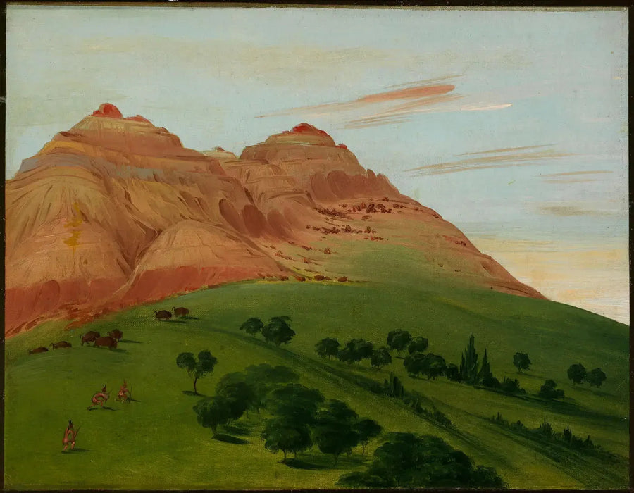Udsigt over Grand Détour, 1900 mil over Saint-Louis - George Catlin