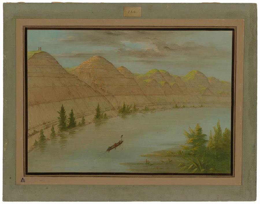 Udsigt over « Grand Détour », Haut-Missouri - George Catlin