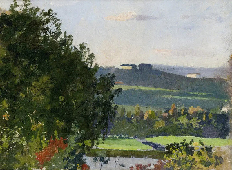 Udsigt over haven fra Grüner - Edvard Munch