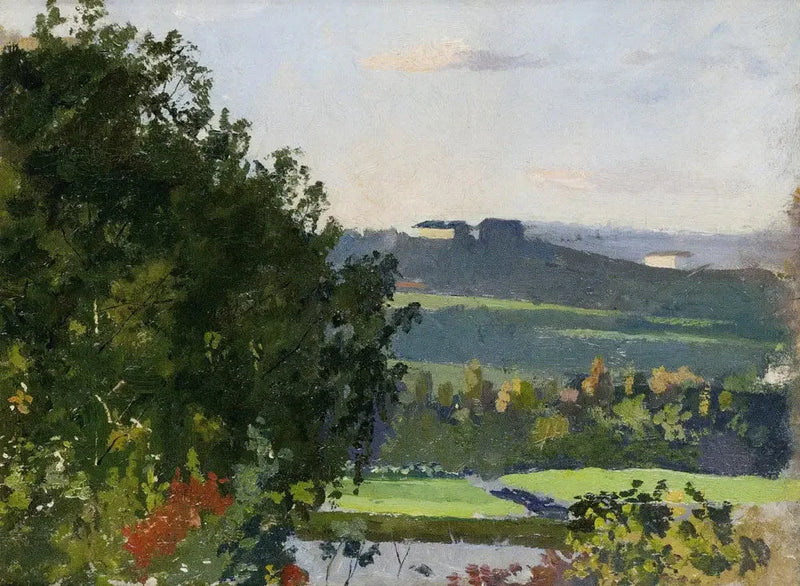 Udsigt over haven fra Grüner - Edvard Munch