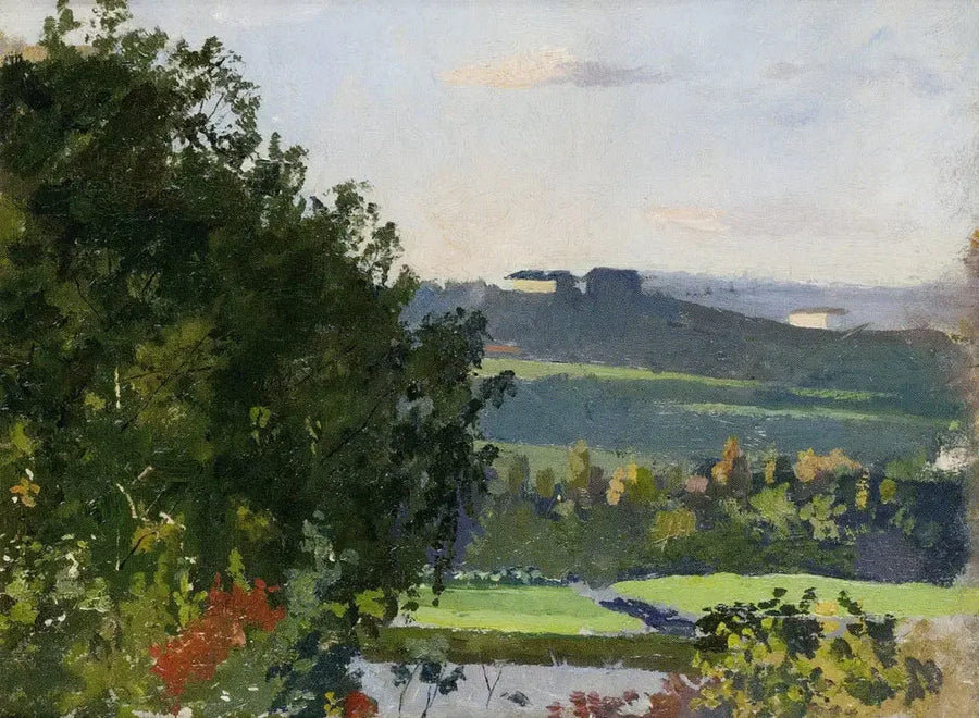 Udsigt over haven fra Grüner - Edvard Munch