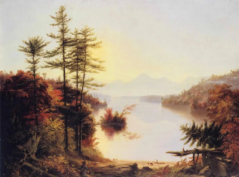 Udsigt over søen Winnipiseogee - Thomas Cole