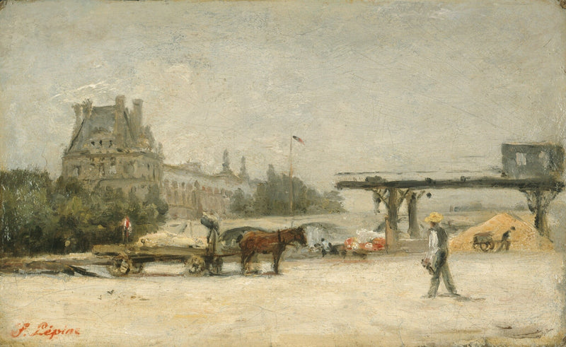 Udsigt over Louvre - Stanislas Lépiné