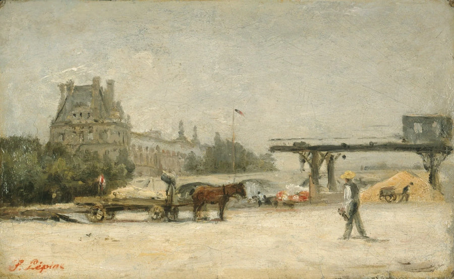 Udsigt over Louvre - Stanislas Lépiné