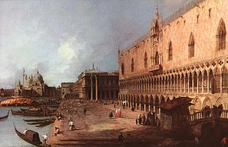 Udsigt over Molen, Venedig - Canaletto