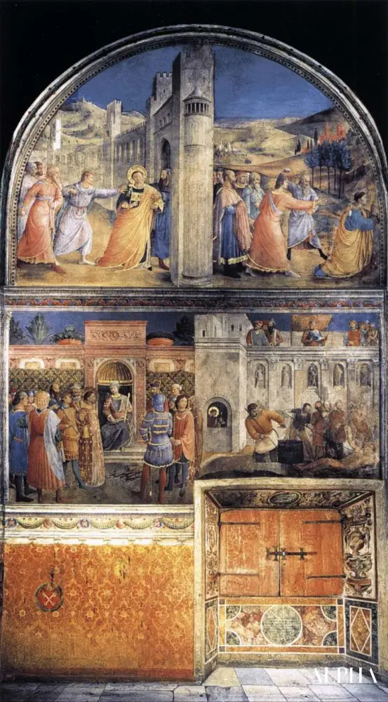 Vue du mur est de la chapelle - Fra Angelico - Reproductions de tableaux et peintures haut de gamme