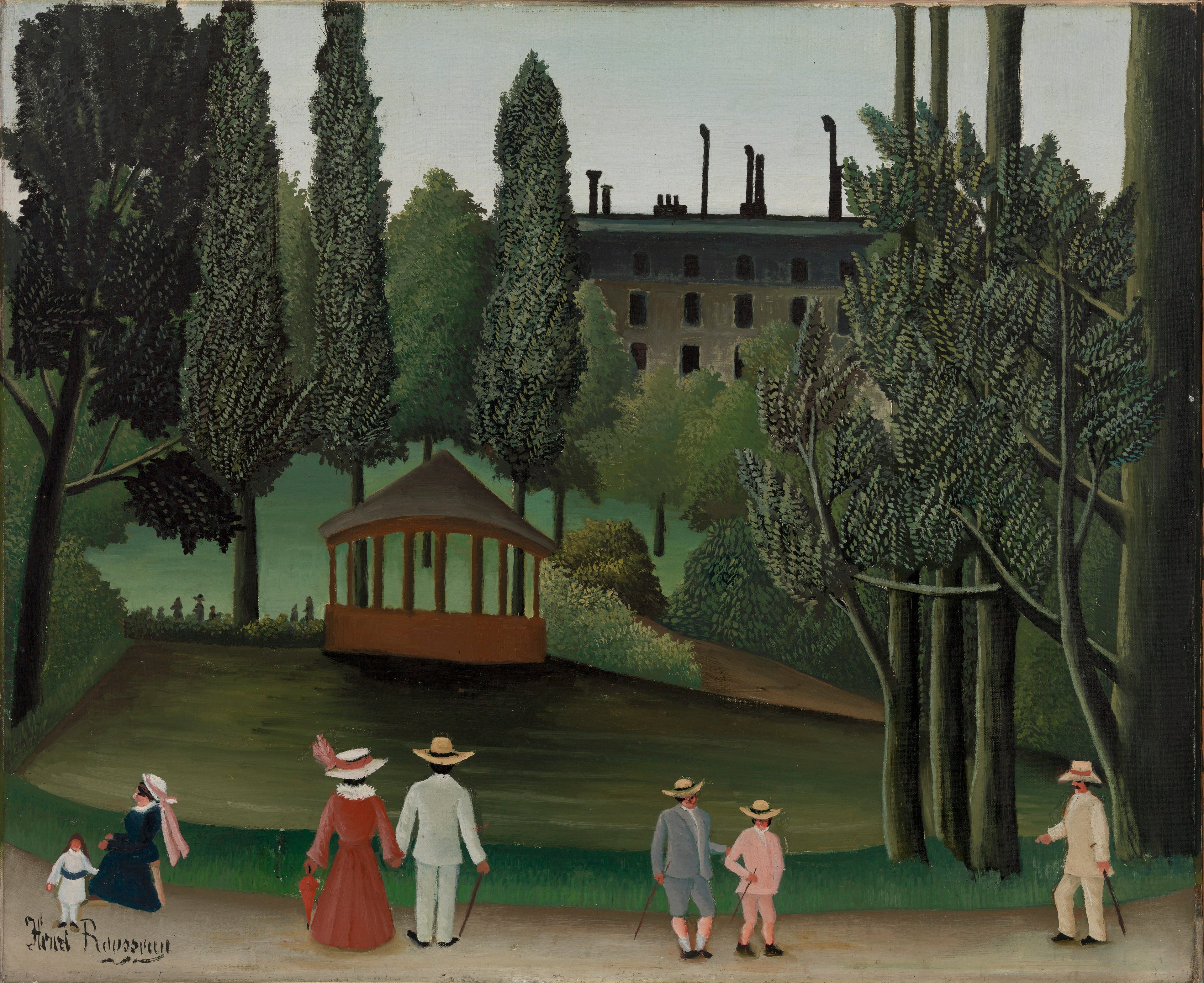 Udsigt over Parc Montsouris, Le Kiosque - Henri Rousseau