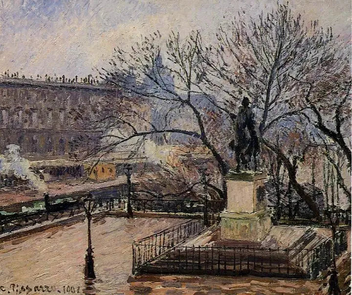 Udsigt over Pont-Neuf med statuen af Henri IV - Camille Pissarro