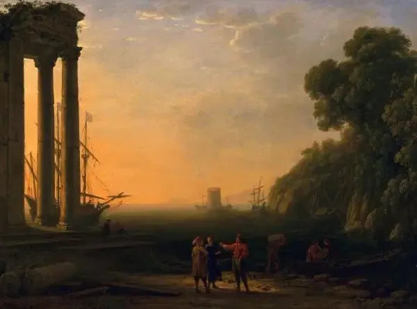 Udsigt over havnen - Claude Lorrain
