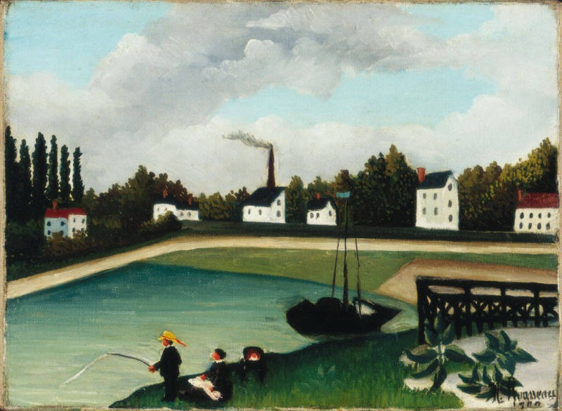 Udsigt over Ivry kaj ved Port à l'Anglais, Seine - Henri Rousseau