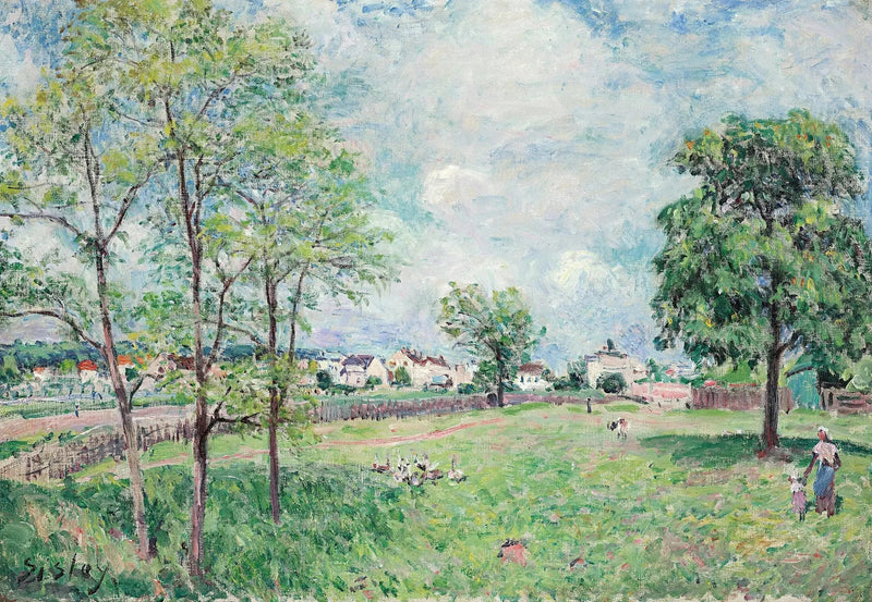 Udsigt over landsbyen - Alfred Sisley