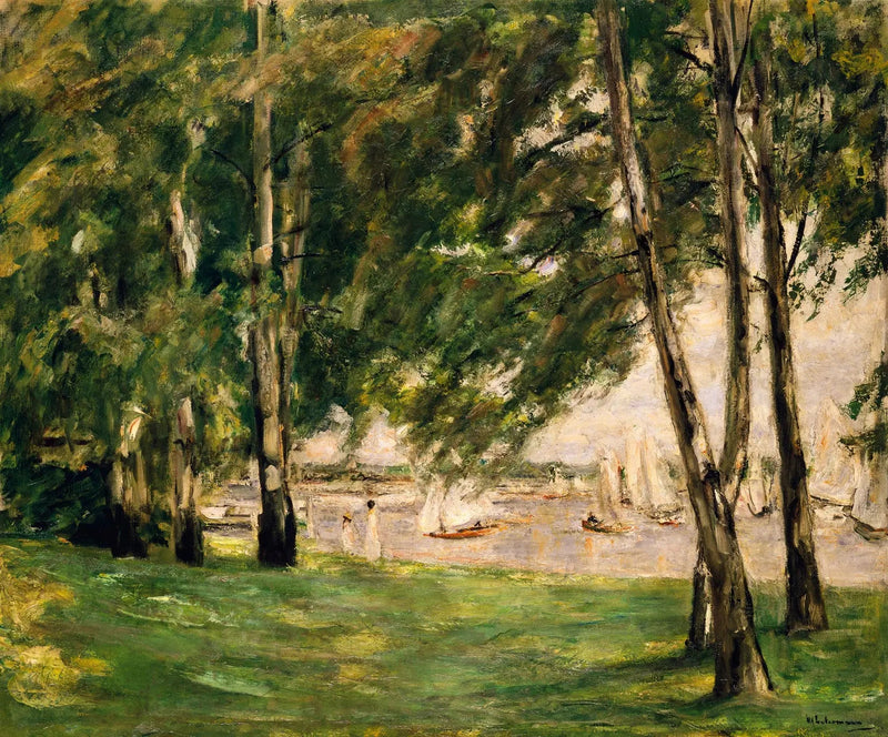 Udsigt over Wannsee med sejlere - Max Liebermann