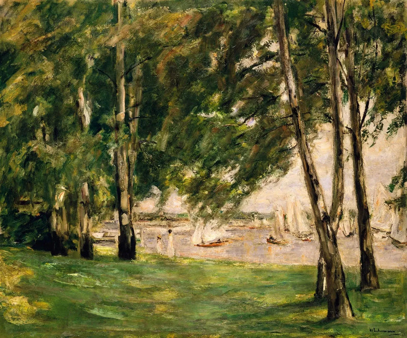 Udsigt over Wannsee med sejlere - Max Liebermann