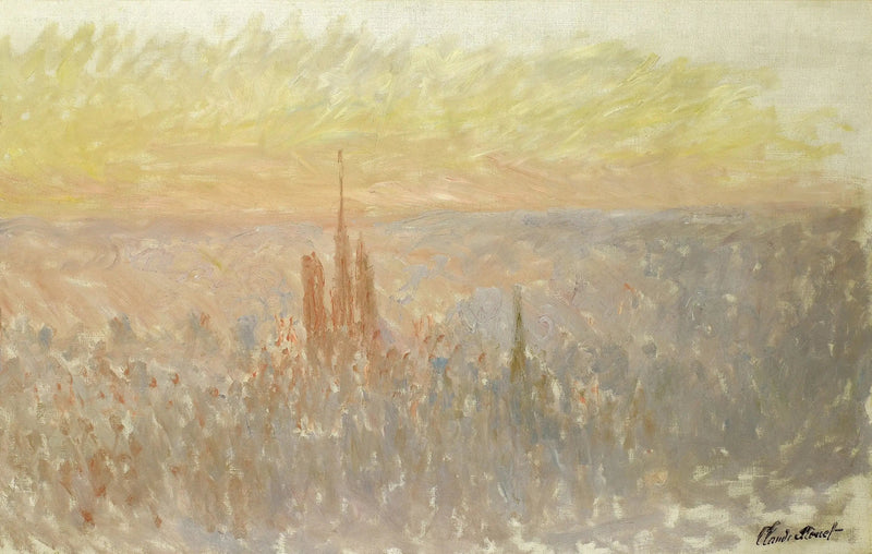 Generelt udsyn over Rouen - Claude Monet