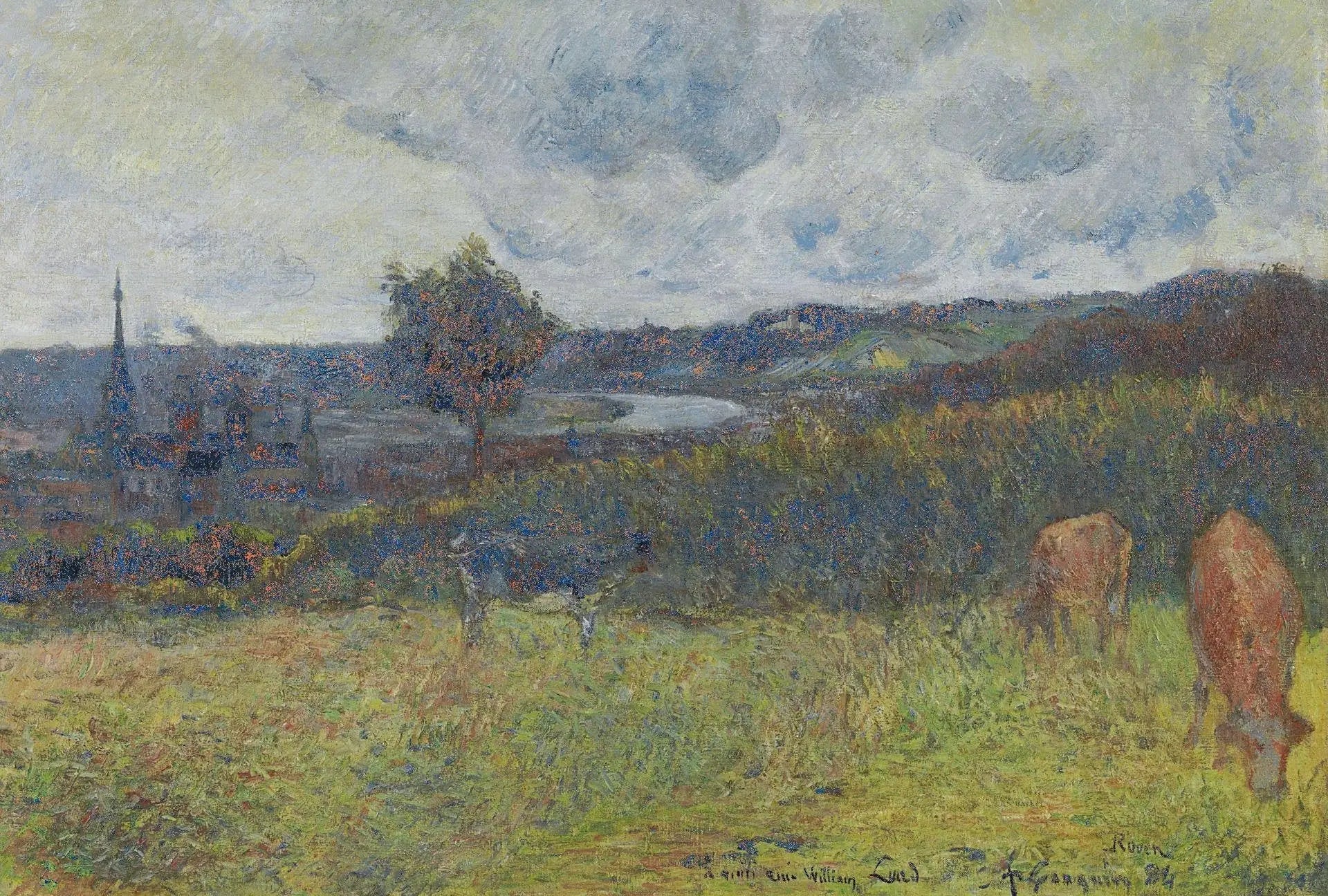Vue générale de Rouen - Paul Gauguin image 1 copie de tableau peinte à la main