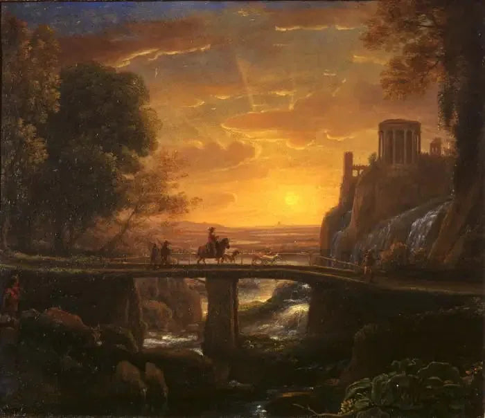 Imagineret udsigt over Tivoli - Claude Lorrain
