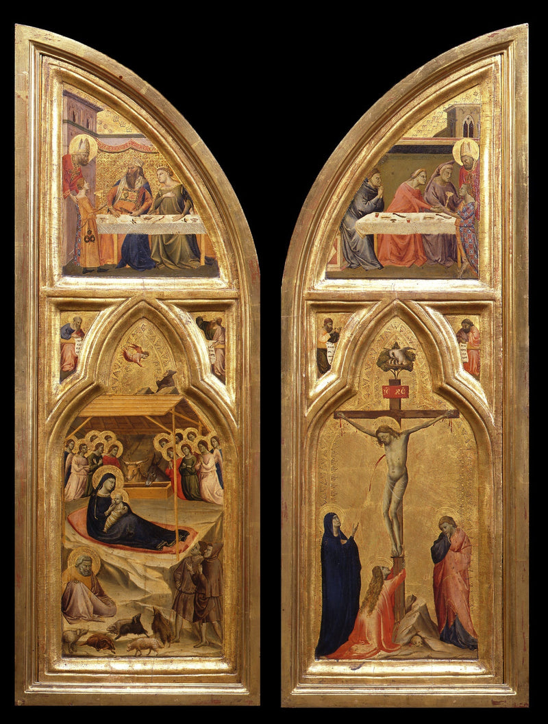 Indvendig udsigt af triptykets skodder - Taddeo Gaddi