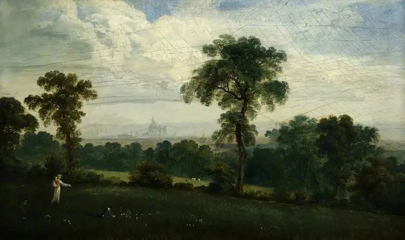 Fjernt view af London - John Martin