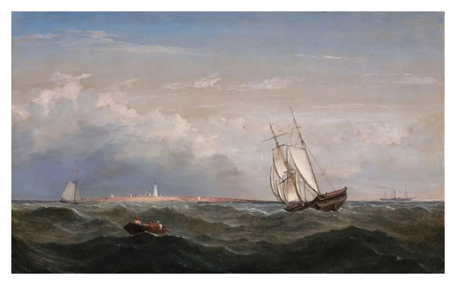 Nordvestudsigt over klipperne ved Mont Désert - Fitz Henry Lane