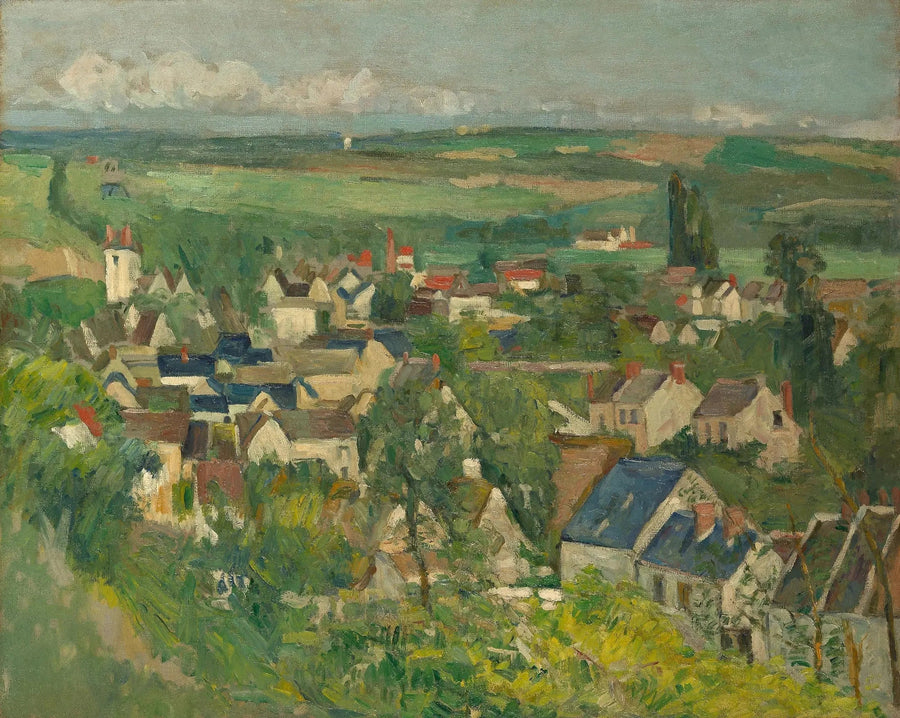 Panoramisk udsigt over Auvers-sur-Oise - Paul Cézanne