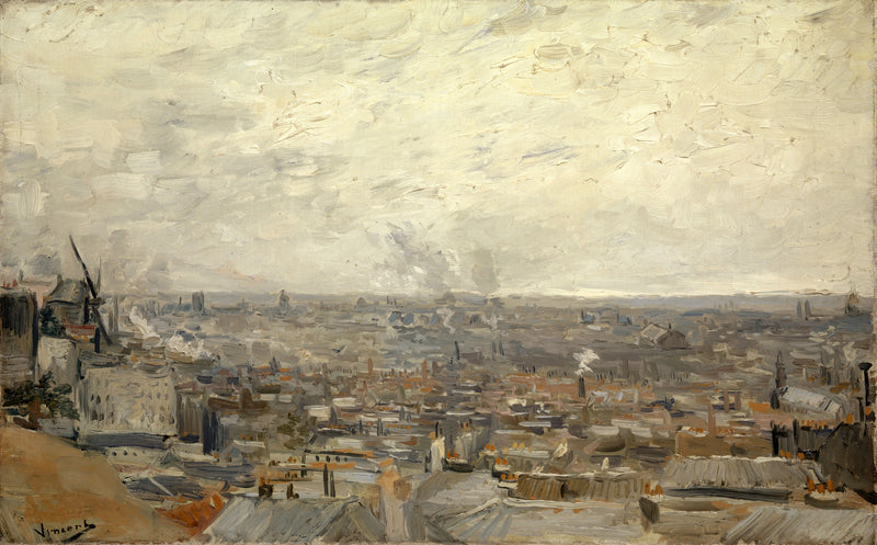 Udsigt over Paris, pris fra Montmartre - Vincent van Gogh