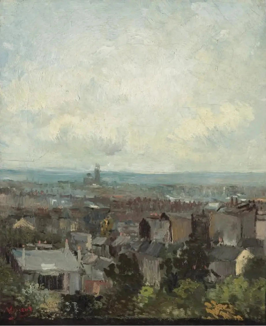 Udsigt over Paris i nærheden af Montmartre - Vincent van Gogh