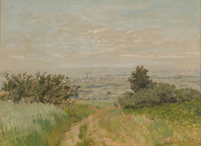 Udsigt over Argenteuil-sletten, Sannois bjergskråninger W220 - Claude Monet