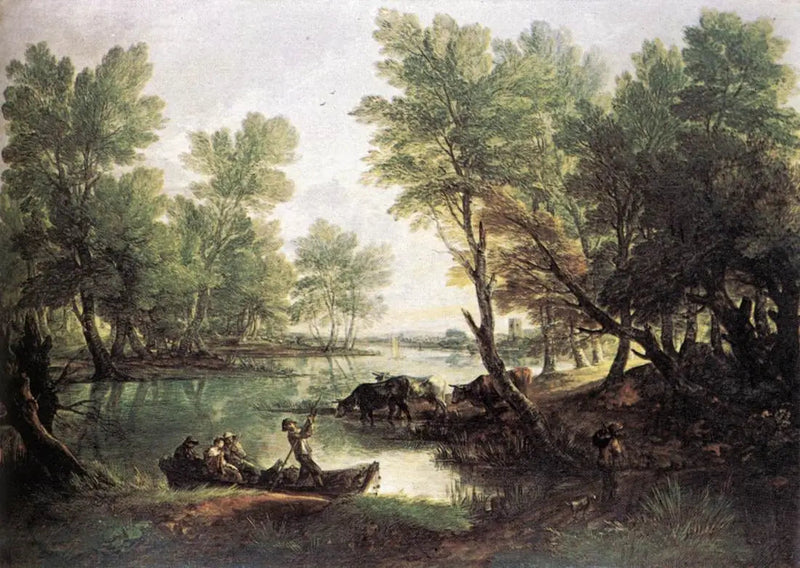 Udsigt nær King's Bromley, ved Trent, Staffordshire - Thomas Gainsborough