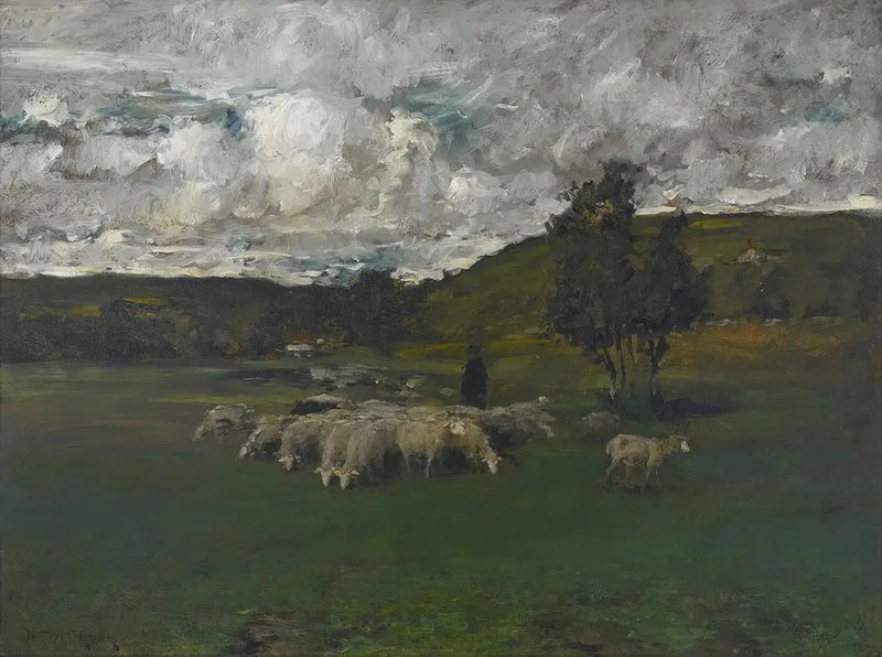Udsigt nær stemmelokalet - William Merritt Chase