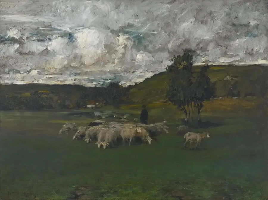 Udsigt nær stemmelokalet - William Merritt Chase