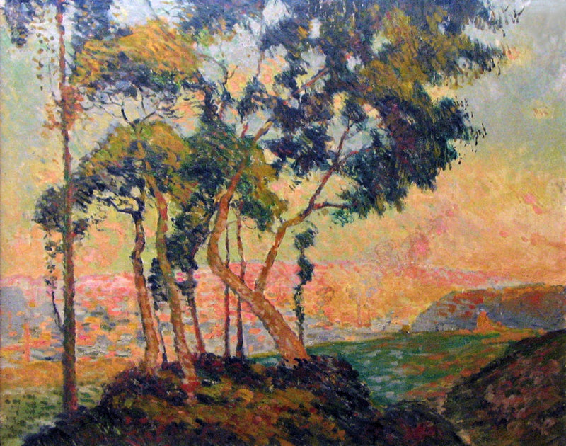 Udsigt set fra Mont-Gargan solnedgang - Robert Antoine Pinchon