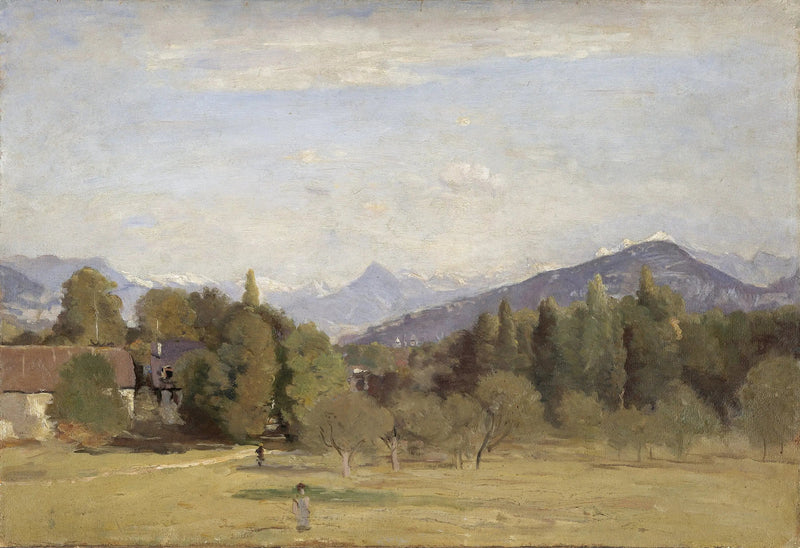 Udsigt over Châtelaine i Genève - Jean-Baptiste Camille Corot