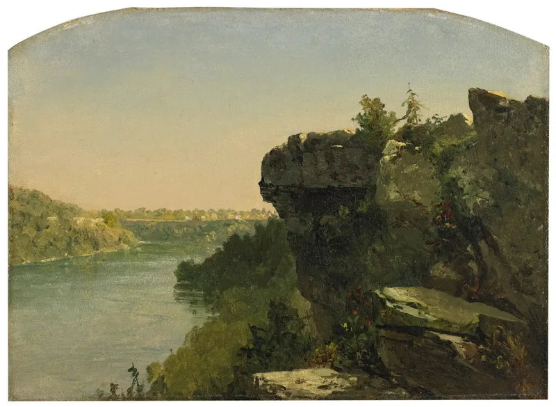 Udsigt over klippeformationernes flod - John Frederick Kensett