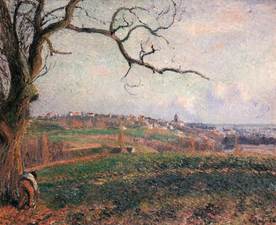 Udsigt over byen Pontoise - Camille Pissarro