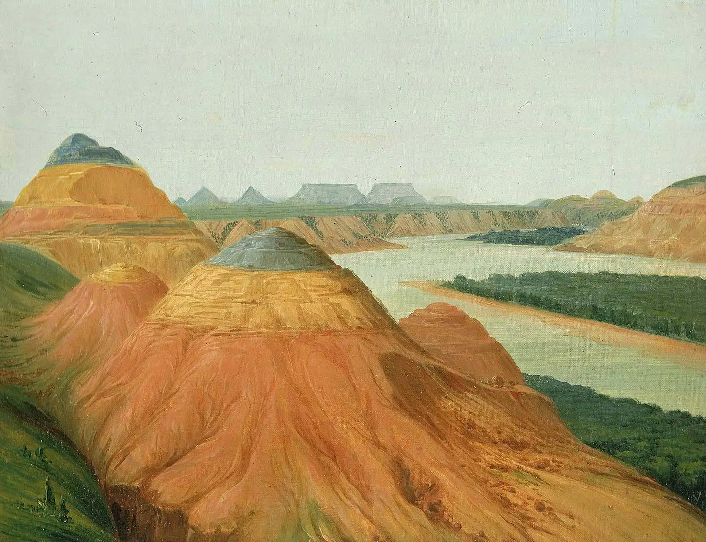 Vue sur le Big Bend du Haut Missouri - George Catlin - Alpha Reproduction