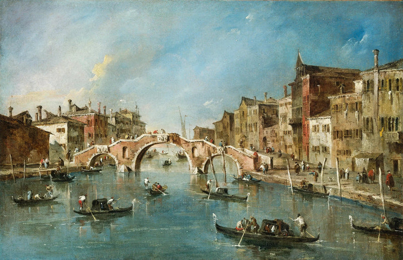 Udsigt over Cannaregio-kanalen, Venedig - Francesco Guardi