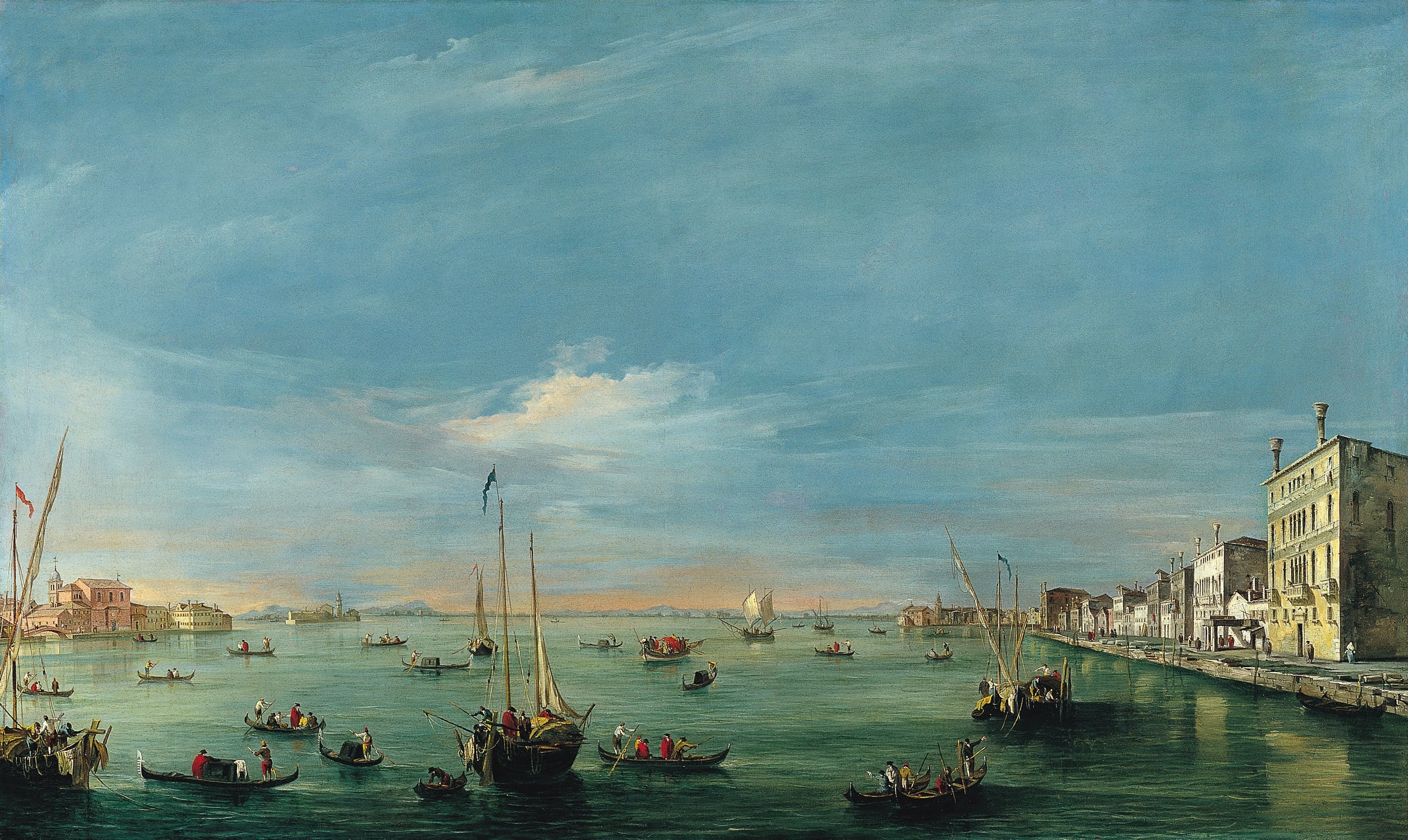 Vue sur le canal de la Giudecca et les Zattere - Francesco Guardi image 1 reproduction réalisée par Alpha Reproduction