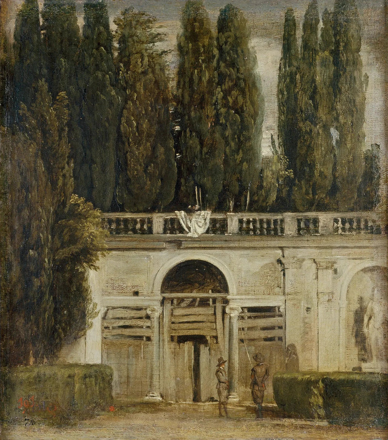 Udsigt over villa Médicis' have i Rom - Diego Velázquez